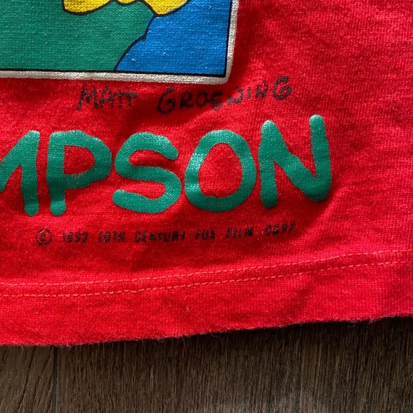 vintage 1992 bart simpson kids tank top label size 6 - Picture 6 of 9